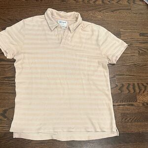 Haspel Men's pink Striped Polo Shirt